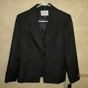 New Le Suit Women Petit  Black Blazer with Rimstones Buttons🧥👗